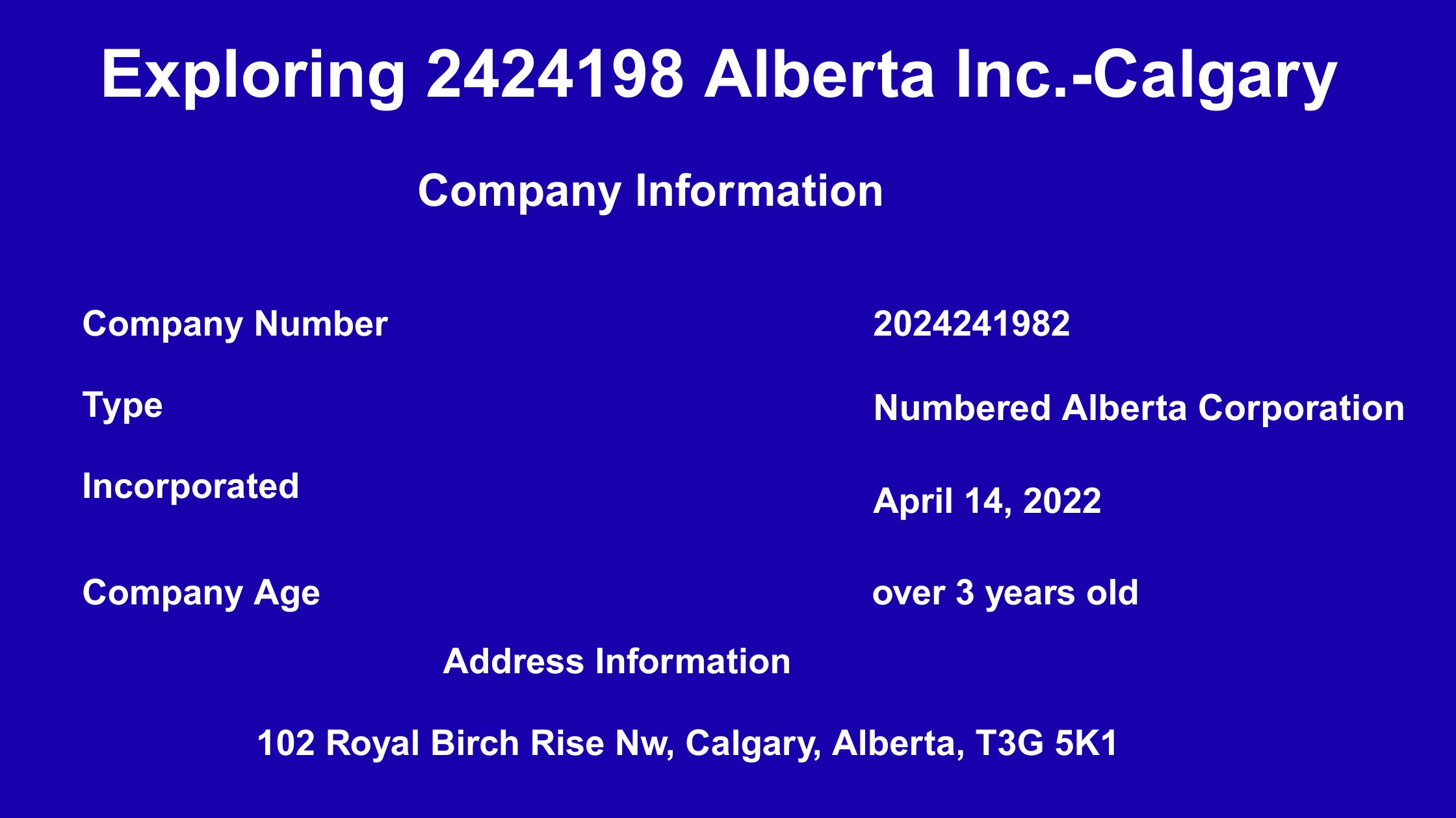 2424198 Alberta Inc.-Calgary